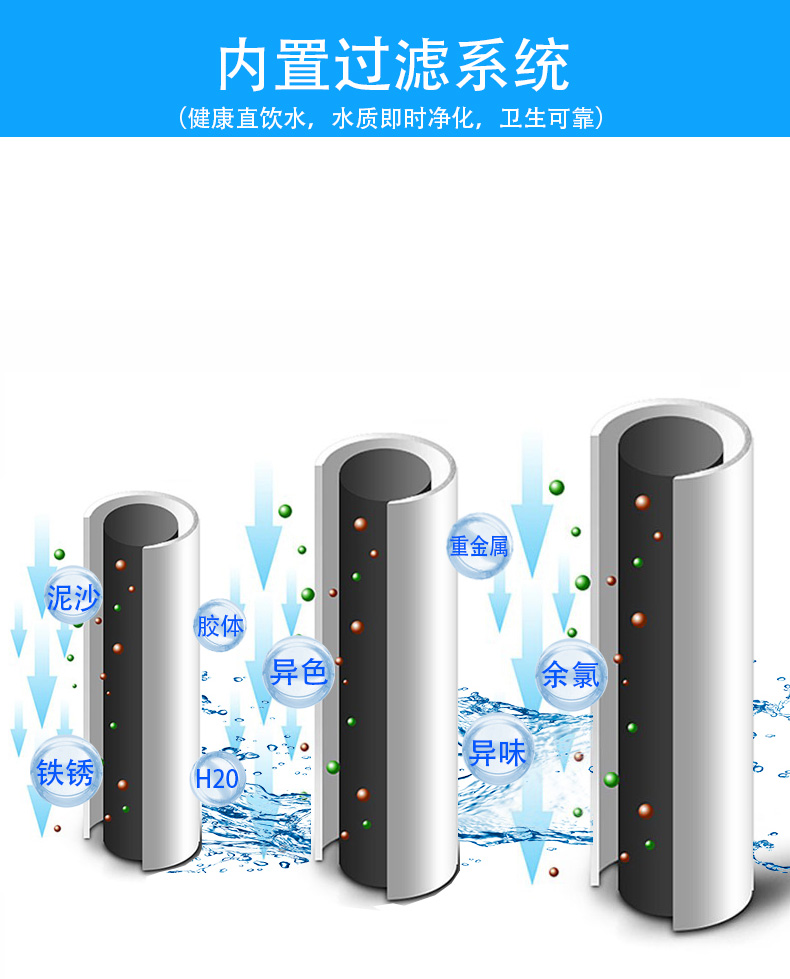 單龍頭圓柱形戶(hù)外飲水機(jī)
